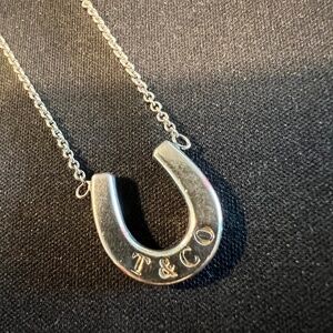 Tiffany & Co. sterling silver 16” horseshoe pendant necklace